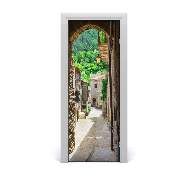 Pegatina para puerta Calle llena de encanto