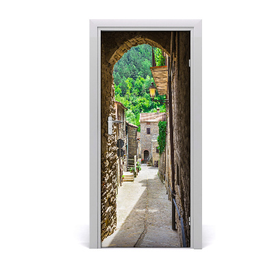 Pegatina para puerta Calle llena de encanto
