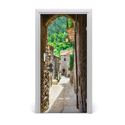 Pegatina para puerta Calle llena de encanto
