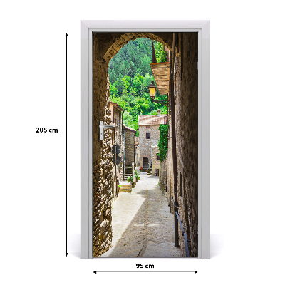 Pegatina para puerta Calle llena de encanto