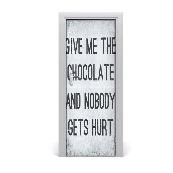 Vinilo para puerta Deis el chocolate