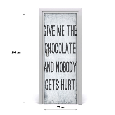 Vinilo para puerta Deis el chocolate