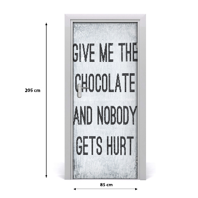 Vinilo para puerta Deis el chocolate