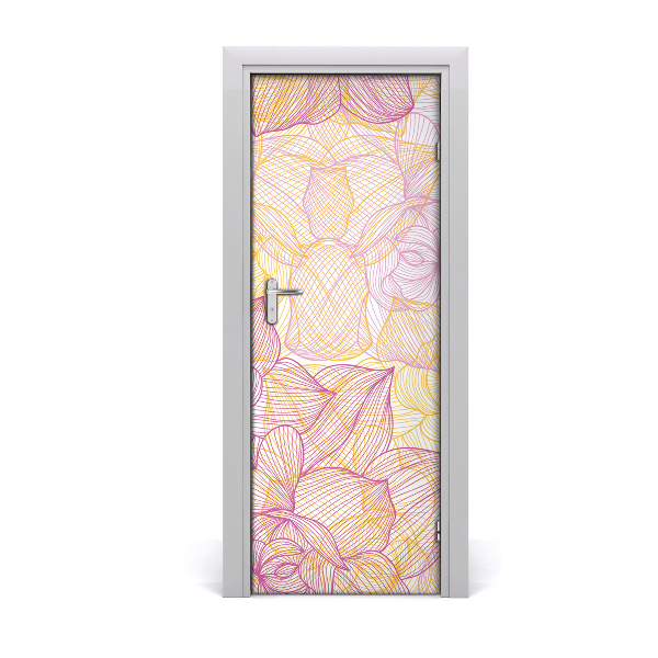 Pegatina para puerta Flores