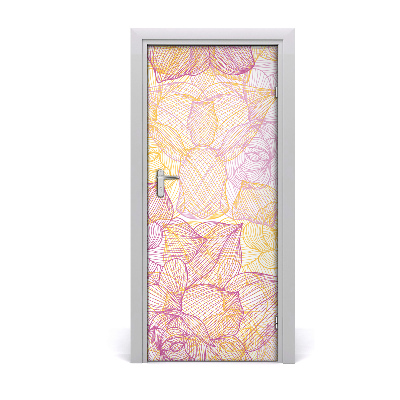 Pegatina para puerta Flores