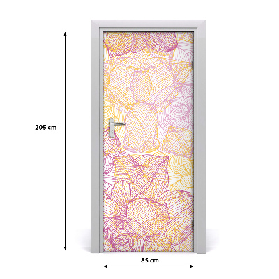 Pegatina para puerta Flores