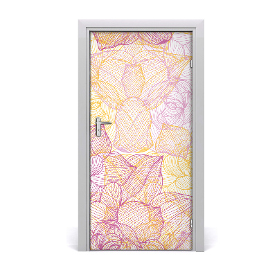 Pegatina para puerta Flores