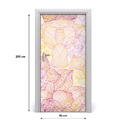 Pegatina para puerta Flores