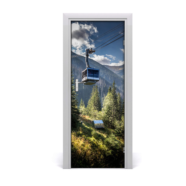 Vinilo para puerta Teleférico