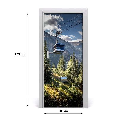 Vinilo para puerta Teleférico