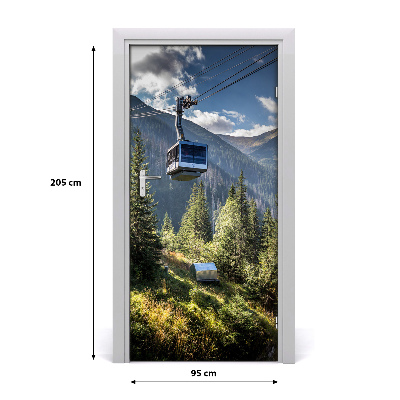Vinilo para puerta Teleférico