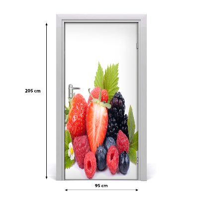 Vinilo para puerta Frutos del bosque
