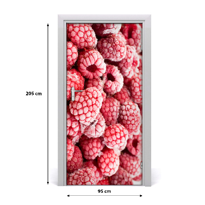 Vinilo para puerta Frambuesas