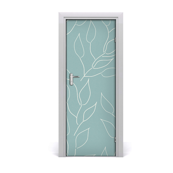 Pegatina para puerta Hojas