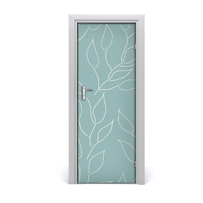 Pegatina para puerta Hojas