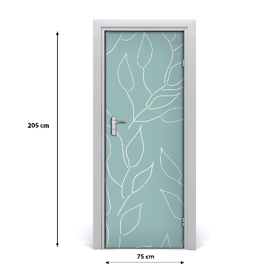 Pegatina para puerta Hojas