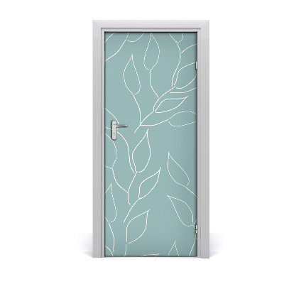 Pegatina para puerta Hojas