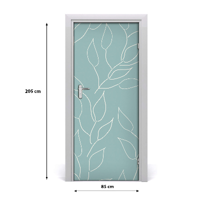 Pegatina para puerta Hojas