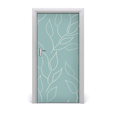 Pegatina para puerta Hojas
