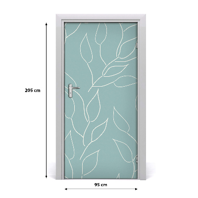Pegatina para puerta Hojas