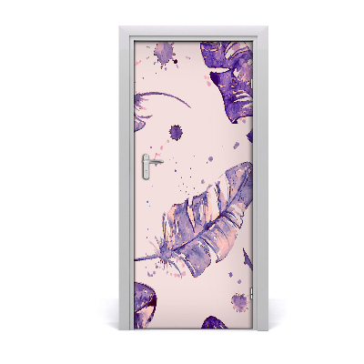 Vinilo para puerta Para casa plumas