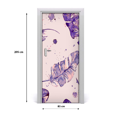 Vinilo para puerta Para casa plumas
