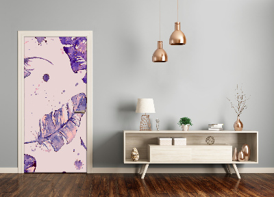 Vinilo para puerta Para casa plumas