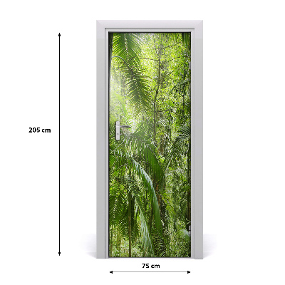Vinilo para puerta Bosque húmedo