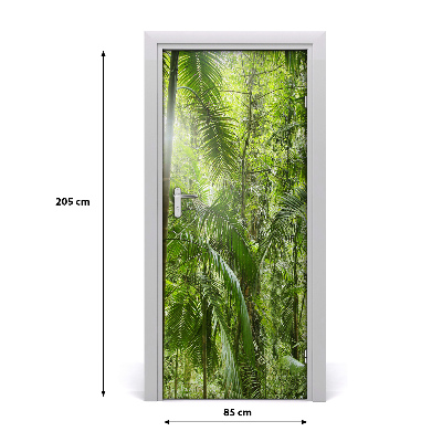 Vinilo para puerta Bosque húmedo