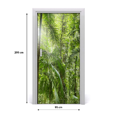 Vinilo para puerta Bosque húmedo