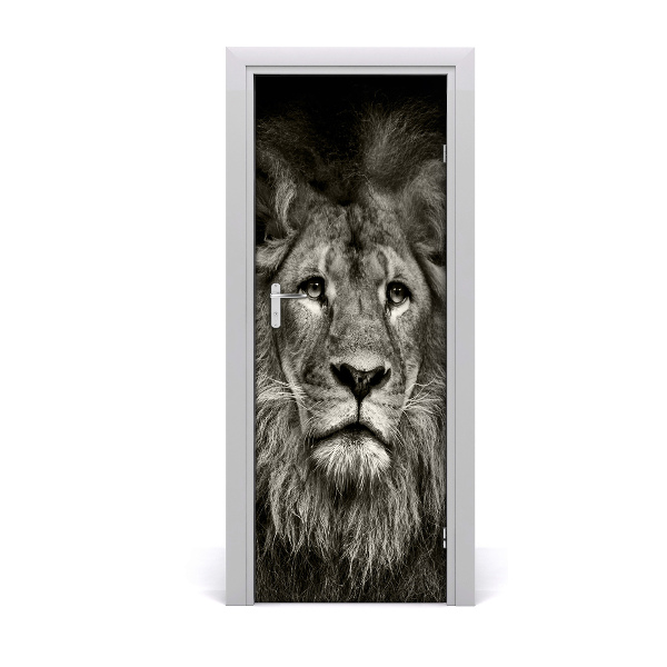 Vinilo para puerta Pared león