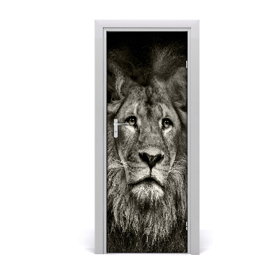 Vinilo para puerta Pared león