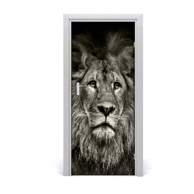 Vinilo para puerta Pared león