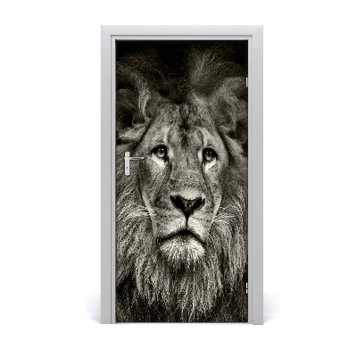 Vinilo para puerta Pared león