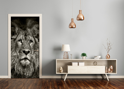 Vinilo para puerta Pared león