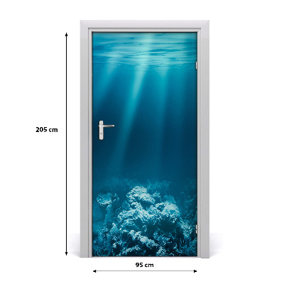Vinilo para puerta Mundo submarino