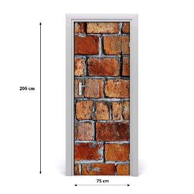 Vinilo para puerta Pared de ladrillo