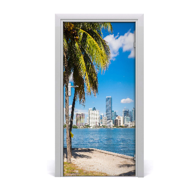 Pegatina para puerta Para casa miami
