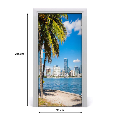 Pegatina para puerta Para casa miami