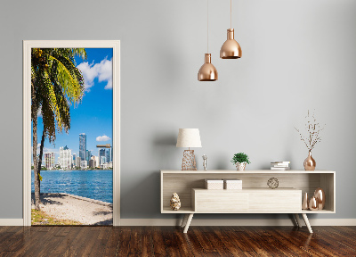 Pegatina para puerta Para casa miami