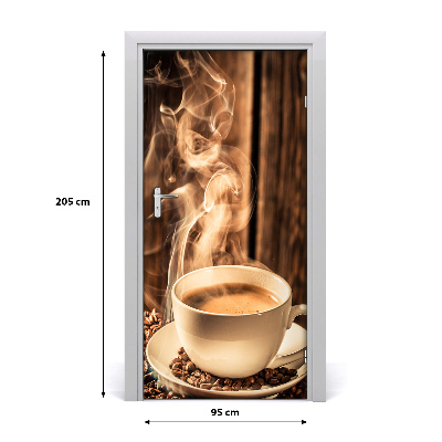 Vinilo para puerta Café aromático