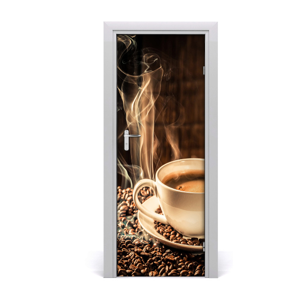 Vinilo para puerta Café aromático