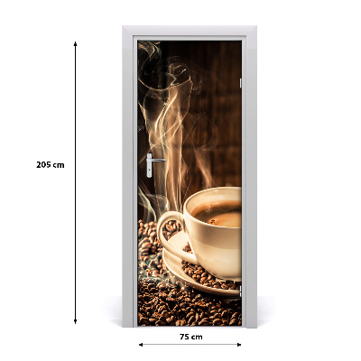 Vinilo para puerta Café aromático
