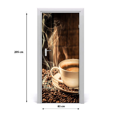 Vinilo para puerta Café aromático