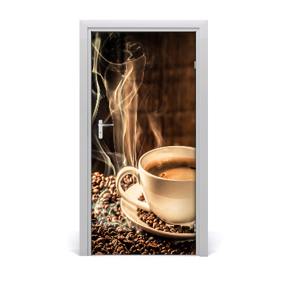 Vinilo para puerta Café aromático