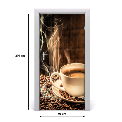 Vinilo para puerta Café aromático