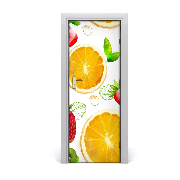 Vinilo para puerta Fruta