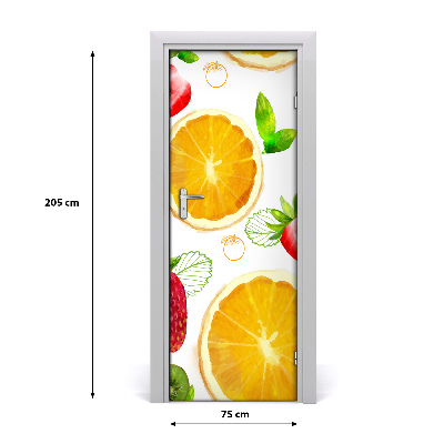 Vinilo para puerta Fruta