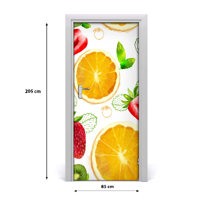 Vinilo para puerta Fruta