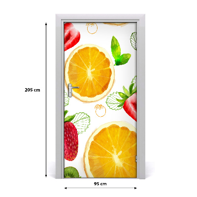 Vinilo para puerta Fruta